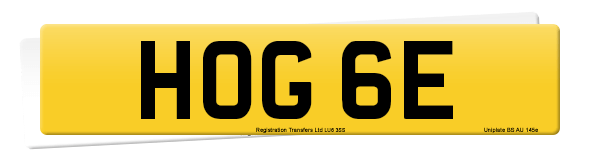 Registration number HOG 6E